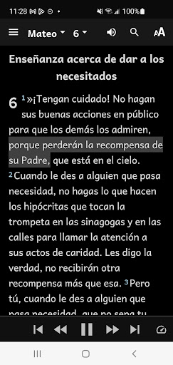 Screenshot of Spanish NTV Bible
