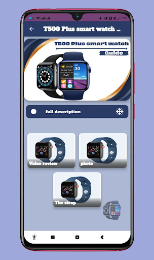 Android application T500 Plus Smart Watch Guide screenshort