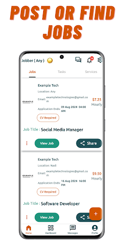 Android application Jobbers Fiji screenshort