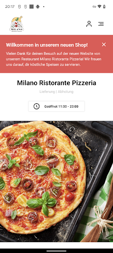Android application Milano Ristorante Pizzeria screenshort