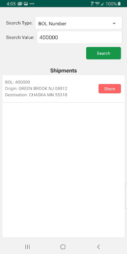 MGN LOGISTICS MOBILE TRACKER Screen 2