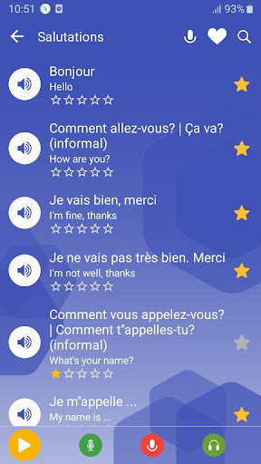 Learn French daily Screen 2