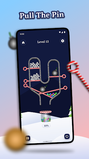 Android application Pull the pin: Christmas Game screenshort