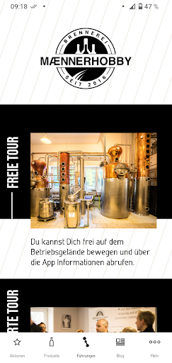 Android application Erlebnisbrennerei screenshort