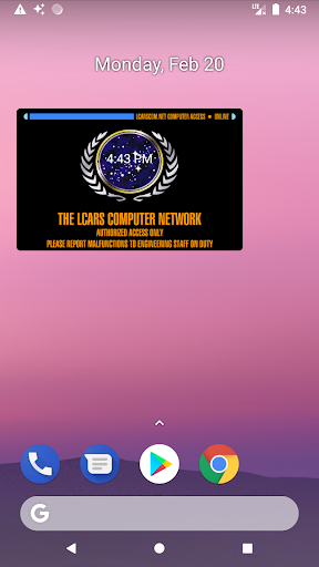 Android application Federation Trek Clock Widget screenshort