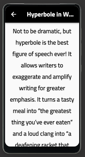 Android application Hyperbole screenshort