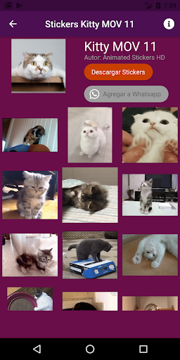Animated Stickers of Cute Cats Screen 3