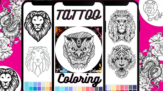 Tattoo Lion Beast Coloring