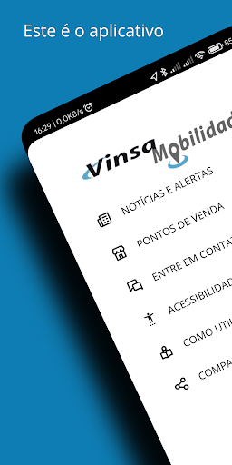Android application Vinsa Mobilidade screenshort