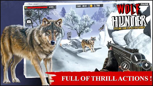 Wolf Hunter: 動物 3d 玩遊戲 猎枪 動作