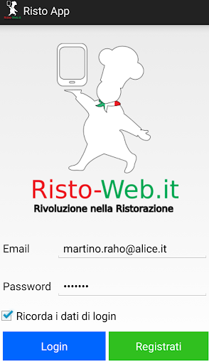 Android application Risto-Web.it screenshort