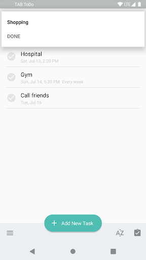 TAB ToDo: To-Do List, Reminder Screen 3