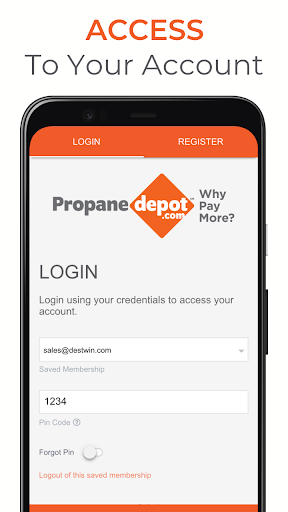 Android application Propane Depot screenshort
