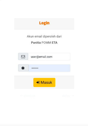 Android application POMM ETA screenshort