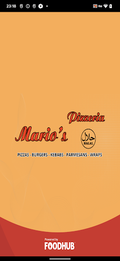 Android application Mario's Pizzeria screenshort