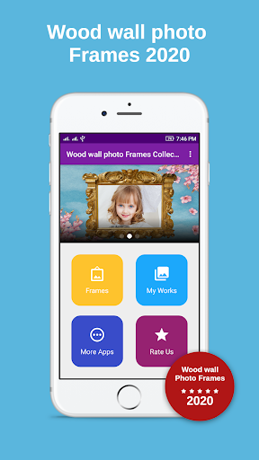 Wood wall photo Frames Collection Photo Editor