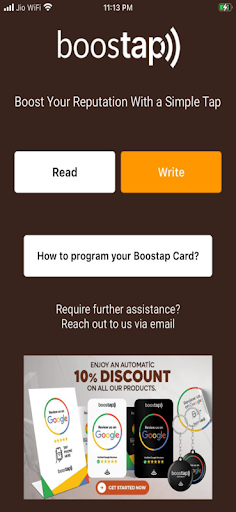 Android application Boostap NFC Tool screenshort