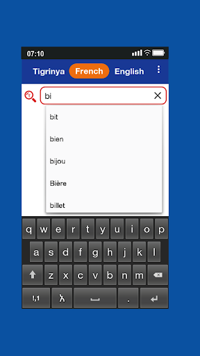 Tigrinya to French Dictionary