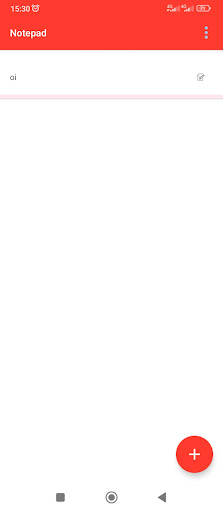 Android application Notepad screenshort