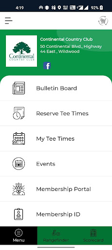 Android application Continental Country Club screenshort