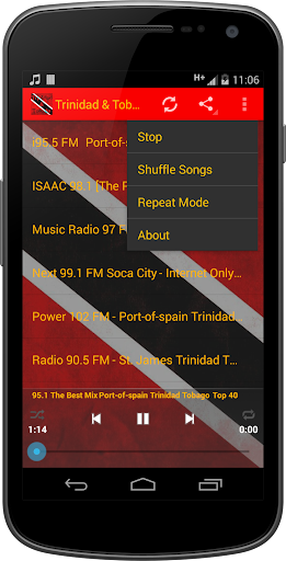 Trinidad & Tobago MUSIC Radio Screen 2