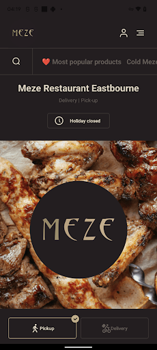 Android application Meze Restaurant Eastbourne screenshort