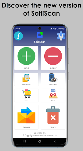 Android application SoltiScan - Stock / Inventory screenshort