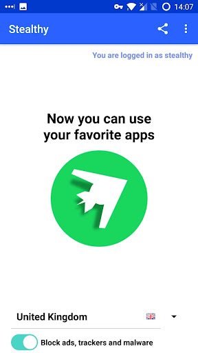 Stealthy VPN Screen 2