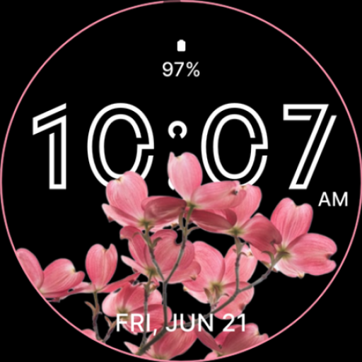 Pink Floral Watch Face logo