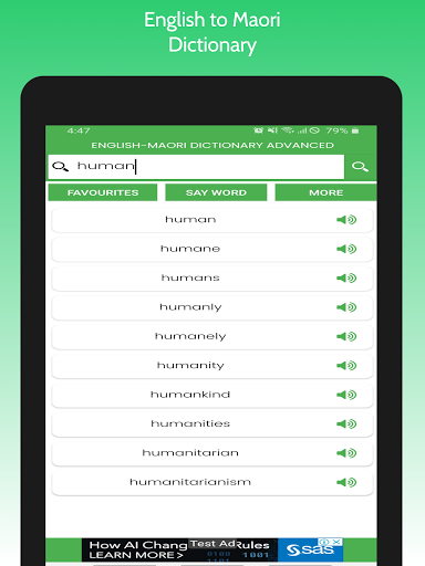 English to Maori Dictionary Advanced Free
