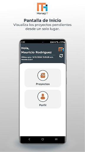 Android application ManagIT screenshort