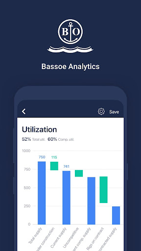 Android application Bassoe Analytics offshore rig screenshort