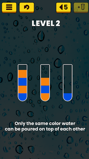 Android application water sort screenshort
