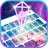 White 3D Galaxy Keyboard Theme icon