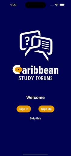 Android application Caribbean Study Forums screenshort