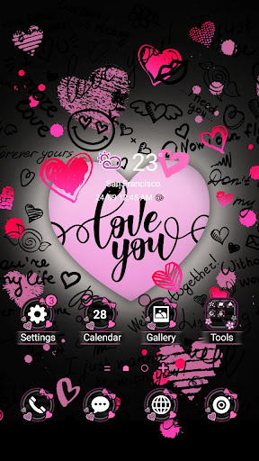 Android application Pink Heart Love You- Wallpaper screenshort