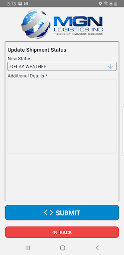 MGN SHIPMENT TRACKER