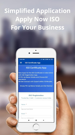 ISO Certificate Registration Screen 3