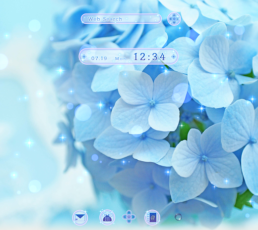 Android application Blue Hydrangea Theme screenshort