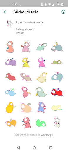 Android application Little Monsters - Stickers CN screenshort