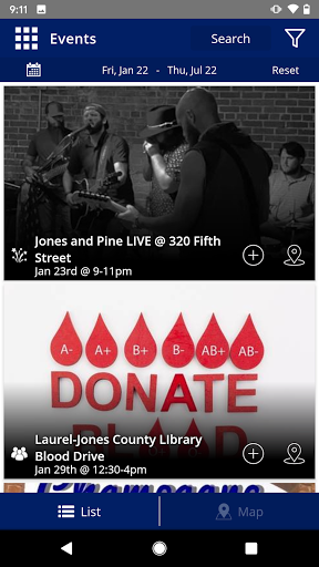 Screenshot of Visit Laurel & Jones County