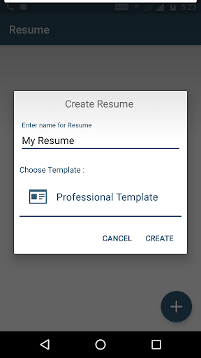 Resume Maker Screen 3