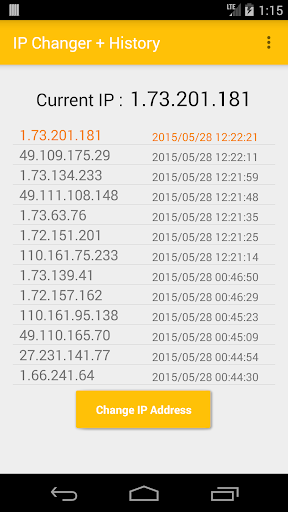 IP Changer + History Screen 2