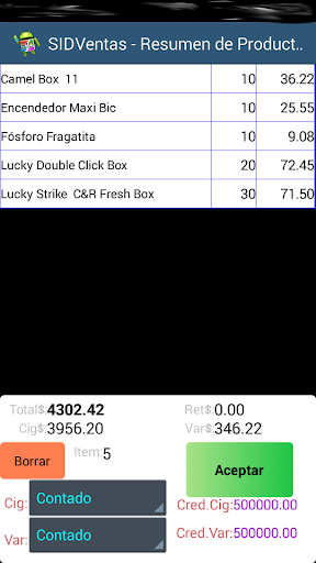 SID Ventas4 (Cig) Fact. Elect. Screen 3