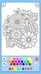 Flowers Mandala coloring book