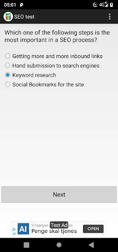 SEO test Screen 2