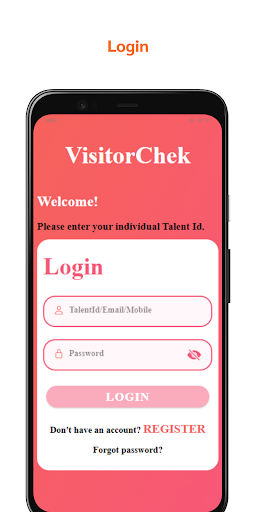 Android application Visitor Chek screenshort