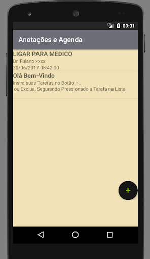 Agenda - Bloco de Notas Screen 2