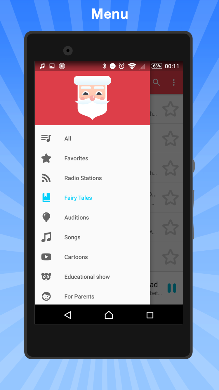 Android application Radio for parents screenshort