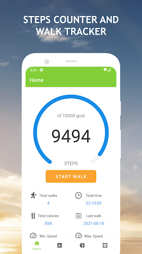 Android application Easy Step Tracker - Pedometer screenshort